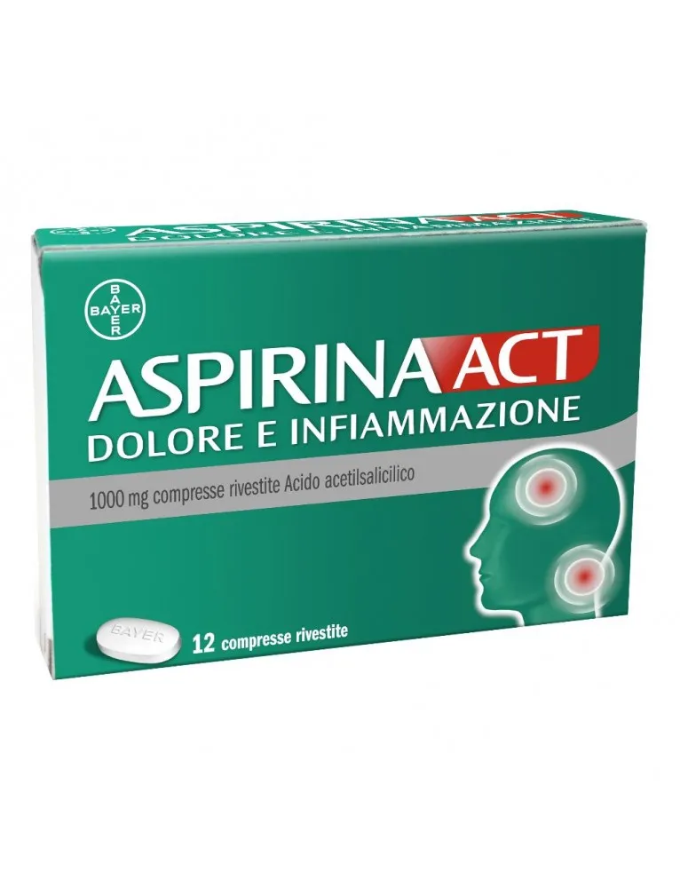 Aspirinaact Dolore e Infiammazione 1g 12 Compresse