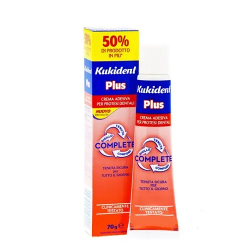 KUKIDENT PLUS COMPLETE CREMA ADESIVA PER PROTESI DENTARIE 70 G