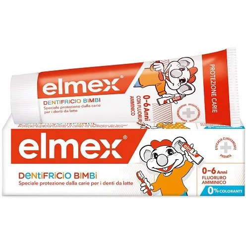 Elmex dentifricio bimbi per la protezione dalla carie dei denti da latte - Flacone 50 ml