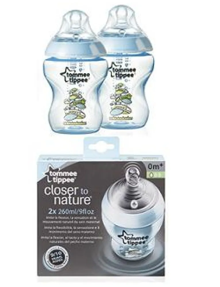 Tommee Tippee Biberon Dec Boy 260ml 0m+ L 2 pezzi