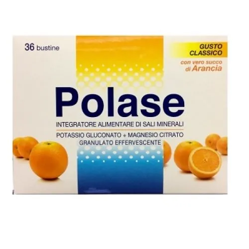 POLASE CLASSICO Integratore Sali Minerali con Magnesio e Potassio - 36 BUSTINE GUSTO ARANCIA