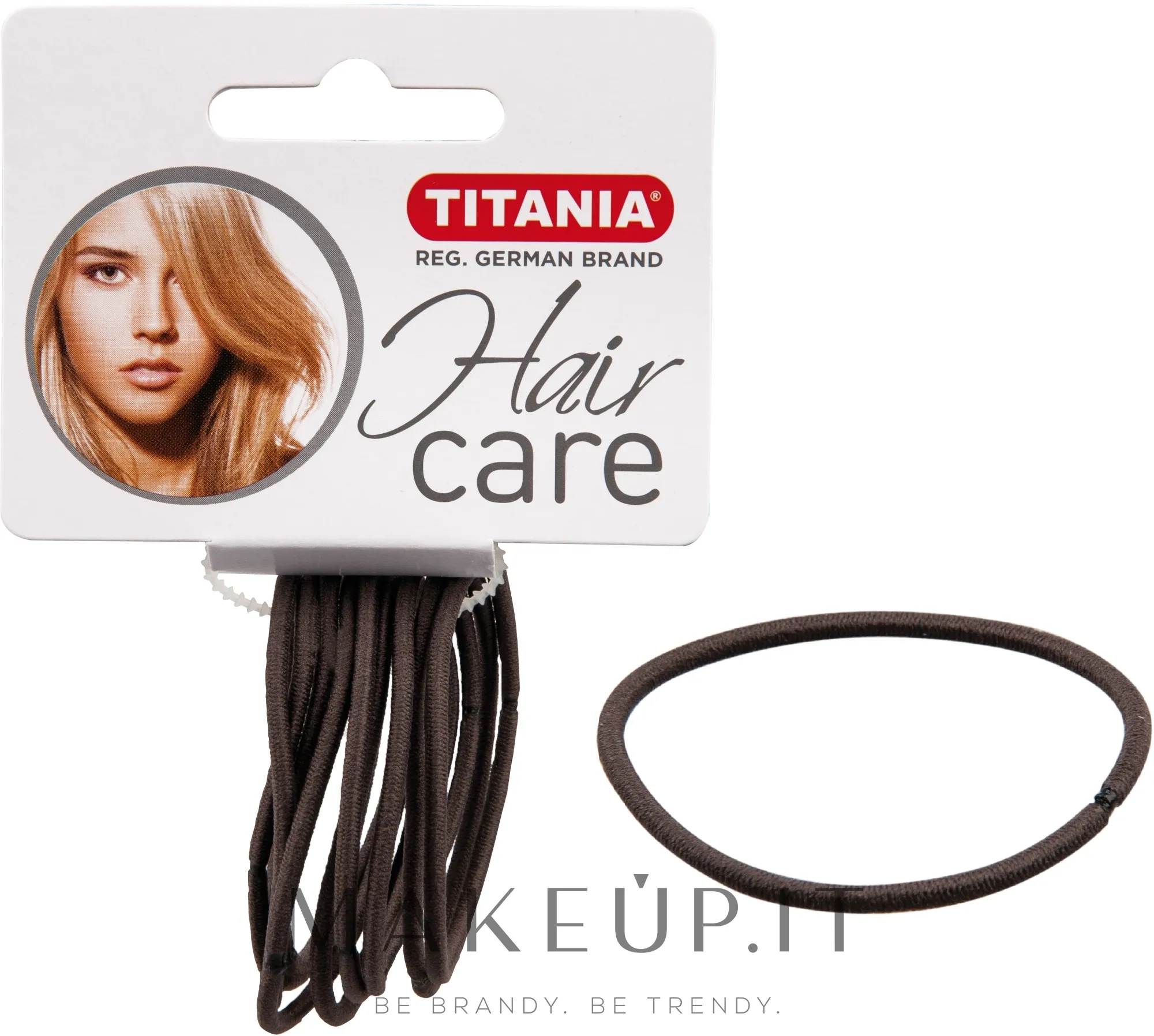 Elastici per capelli, 2 mm, 9 pezzi, marroni