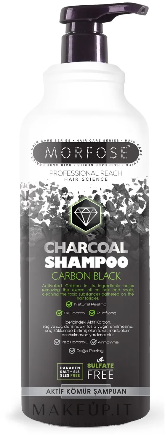 Shampoo al carbone per capelli grigi