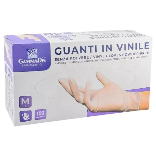 GUANTI VINILE S/POLV M 100PZ