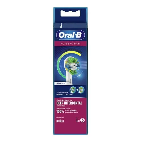 ORALB FLOSS ACTION Testine di Ricambio Spazzolino Elettrico - 3 PEZZI