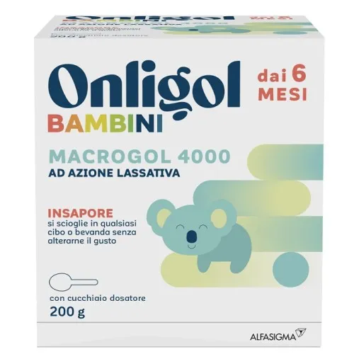 Onligol bambini indicato nella stitichezza cronica o nel caso di intestino irregolare- Confezione da 200 g