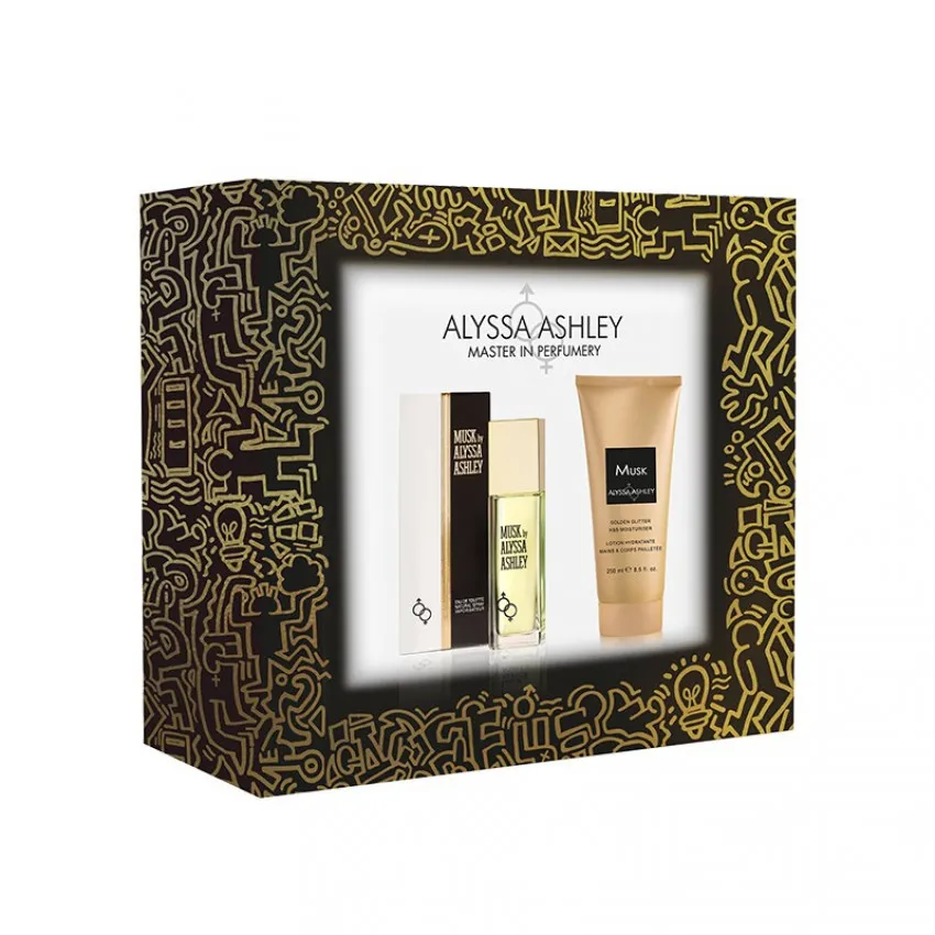 ALISSA ASHLEY MUSK WOMAN SET REGALO EAU DE TOILETTE 50 ML+BODY LOTION GLITTERATO 250 ML