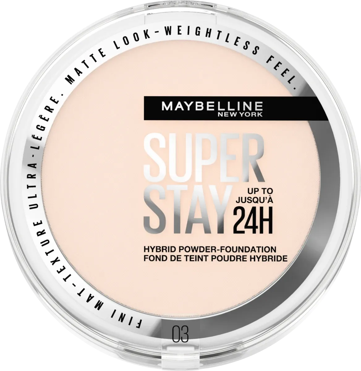 L'OREAL PARIS MAYBELLINE SUPERSTAY 24H HYBRID POWDER FONDATION EFFETTO OPACO N.03 9 GR.
