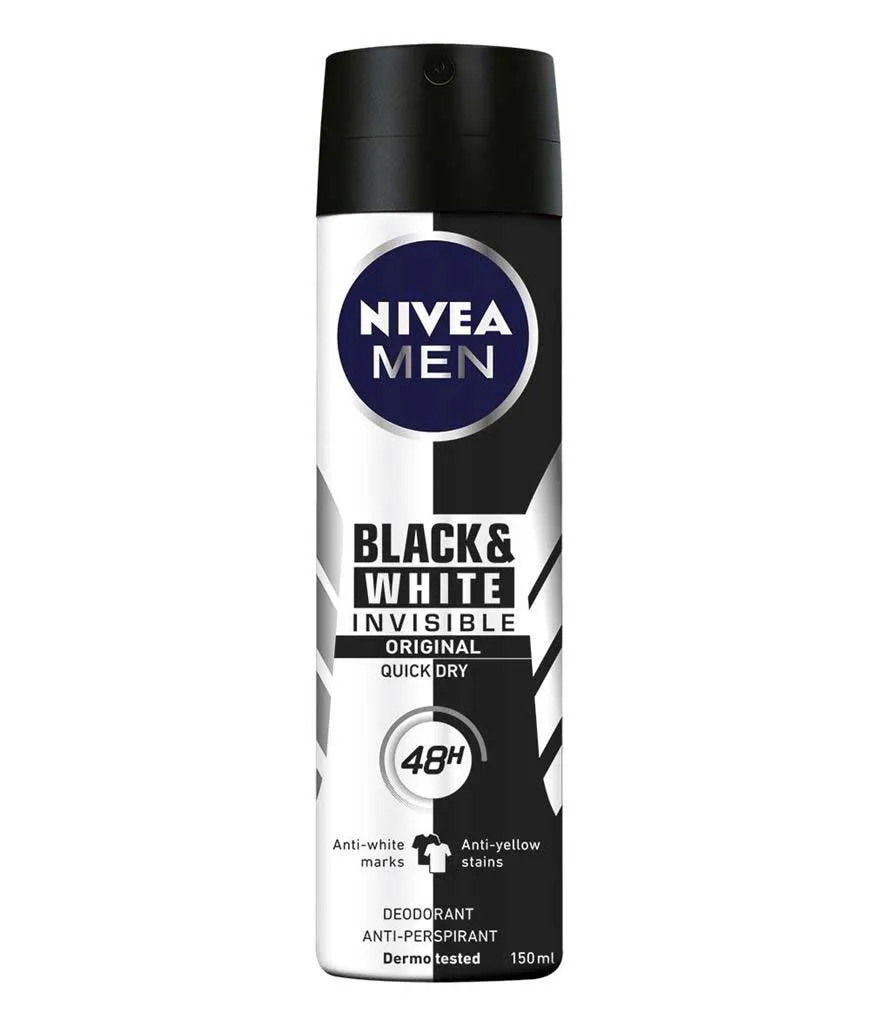 NIVEA BLACK&WHITE MEN DEODORANTE INVISIBILE SPRAY 150 ML