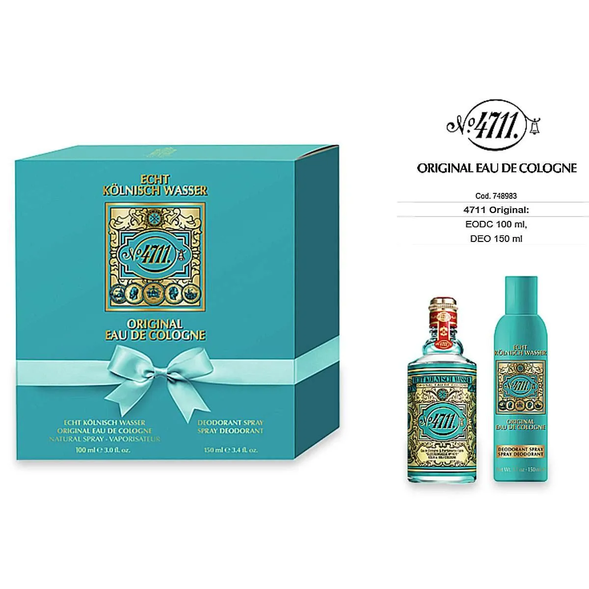 4711 COLOGNE SET REGALO EAU DE COLOGNE 100 ML + DEODORANTE SPRAY 150 ML