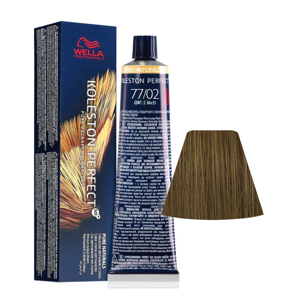WELLA PROFESSIONALS KOLESTON PERFECT ME+ TINTURA N.77/02 BIONDO MEDIO INTENSO NATURALE MATT 60 ML