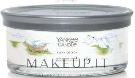 Candela profumata "Clean Cotton", 5 stoppini