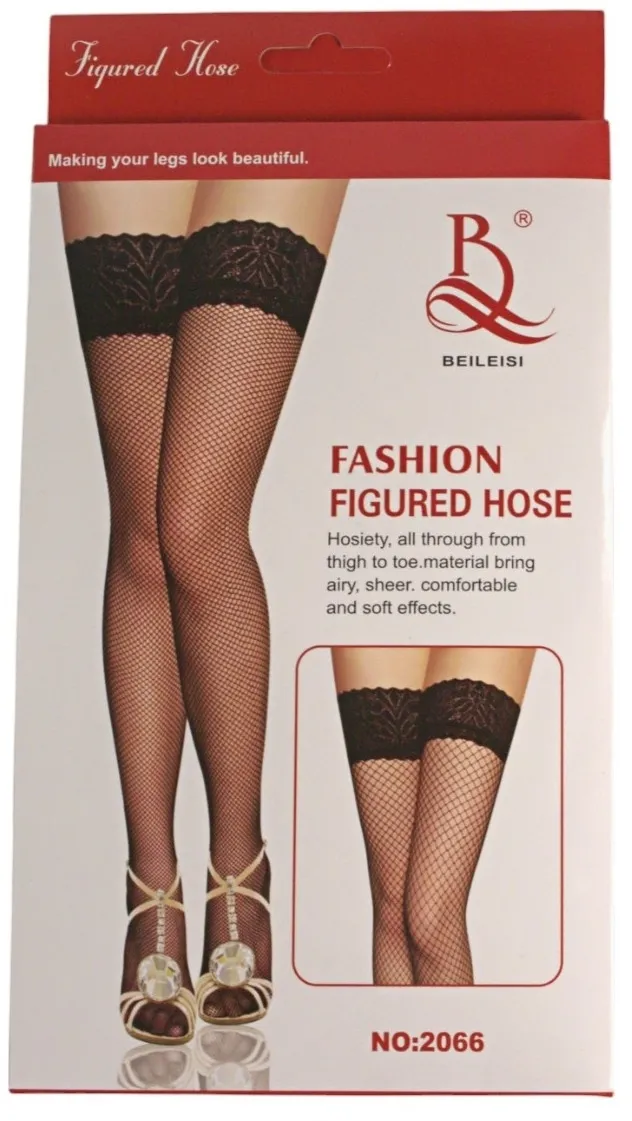 Calze a rete bianche da donna