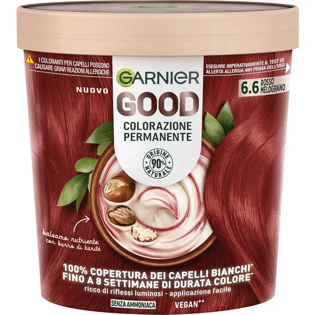 GARNIER GOOD COLORAZIONE PERMANENTE SENZA AMMONIACA N.6.6 160 GR