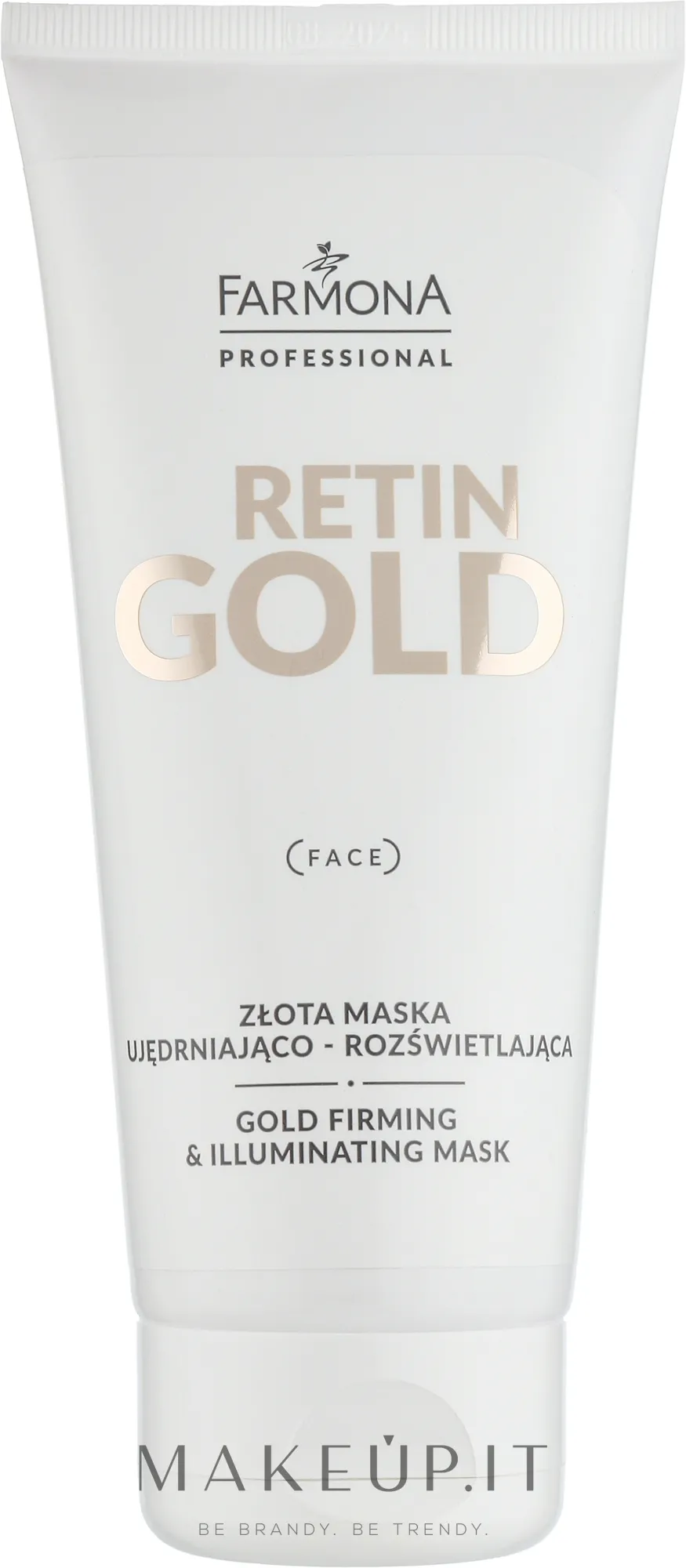 Maschera viso a base di oro