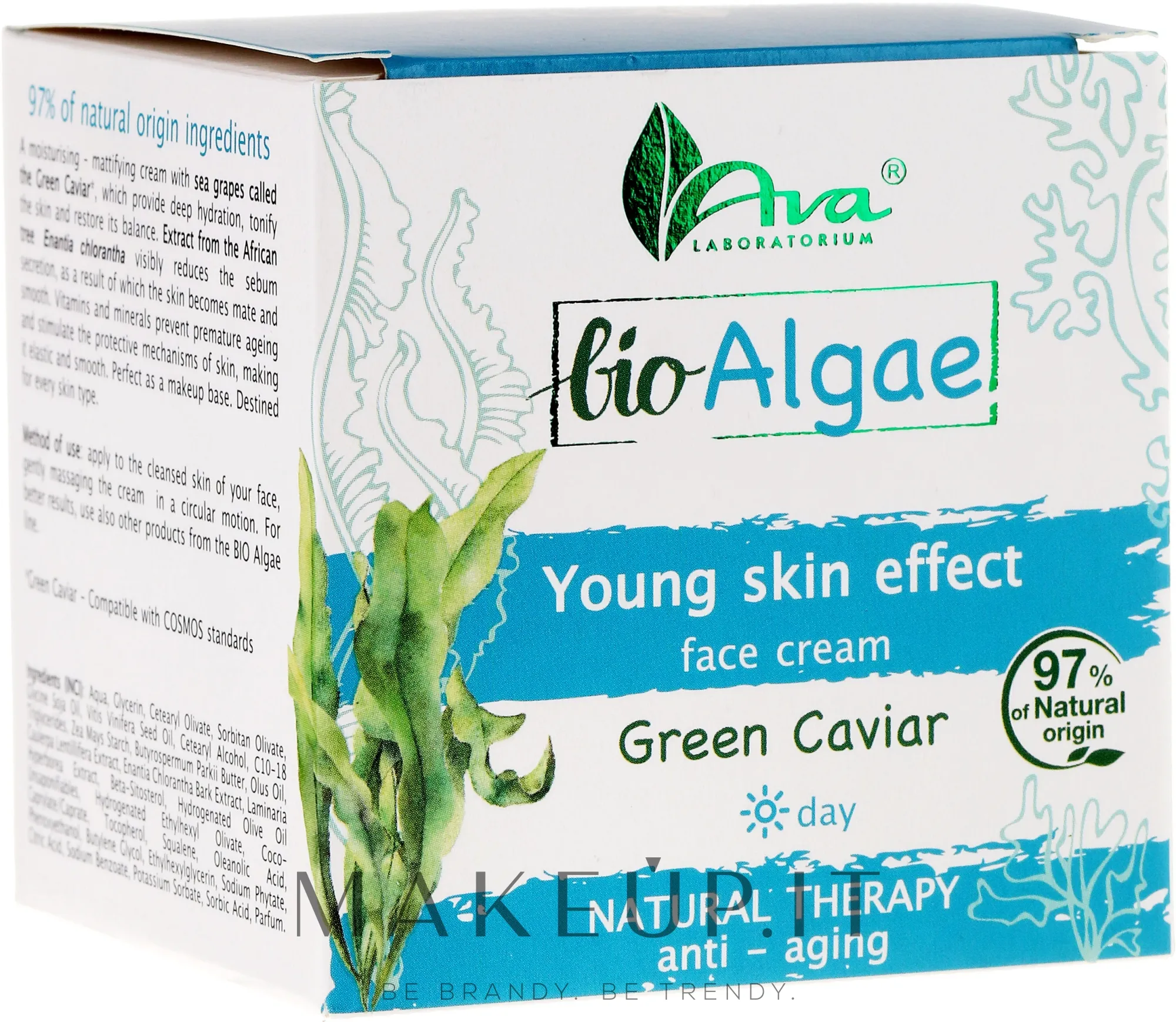 Crema viso, con caviale verde, da giorno