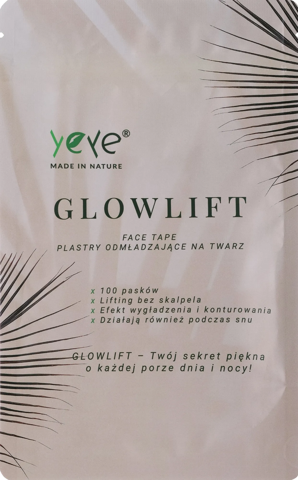 Cinta adesiva per il viso, beige, 100 pezzi