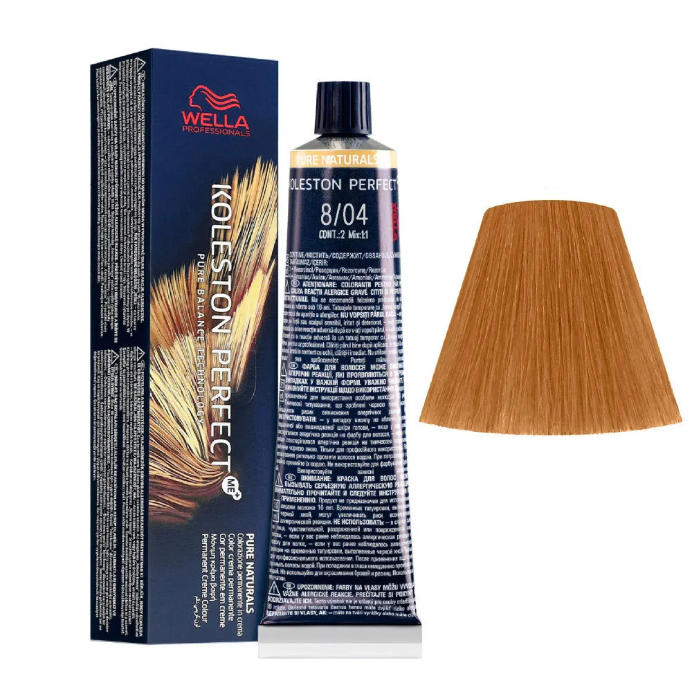 WELLA PROFESSIONALS KOLESTON PERFECT ME N.8/04 BIONDO CHIARO NATURALE RAMATO 60 ML