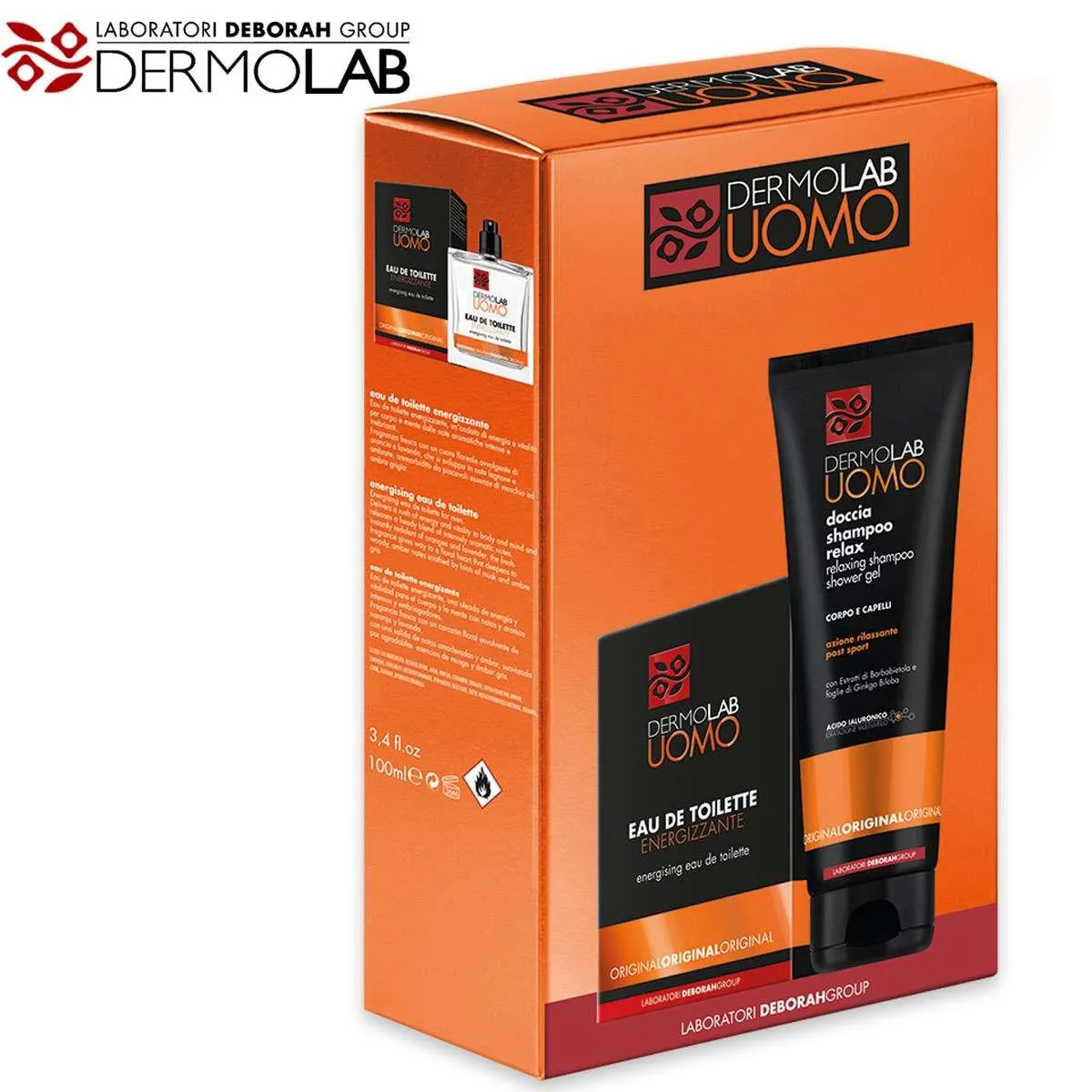 DERMOLAB MAN SET REGALO EAU DE TOILETTE SPRAY 100 ML+SHOWER GEL 250 ML
