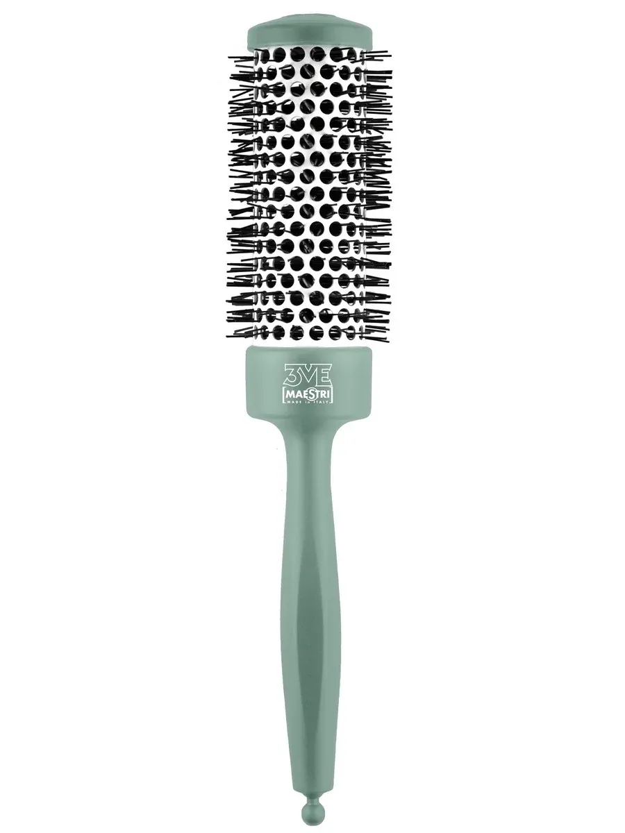 3VE MAESTRI ELVARES SPAZZOLA TERMICA CARBON VERDE DIAMETRO 54 MM. TUBO DIAMETRO 37 MM.