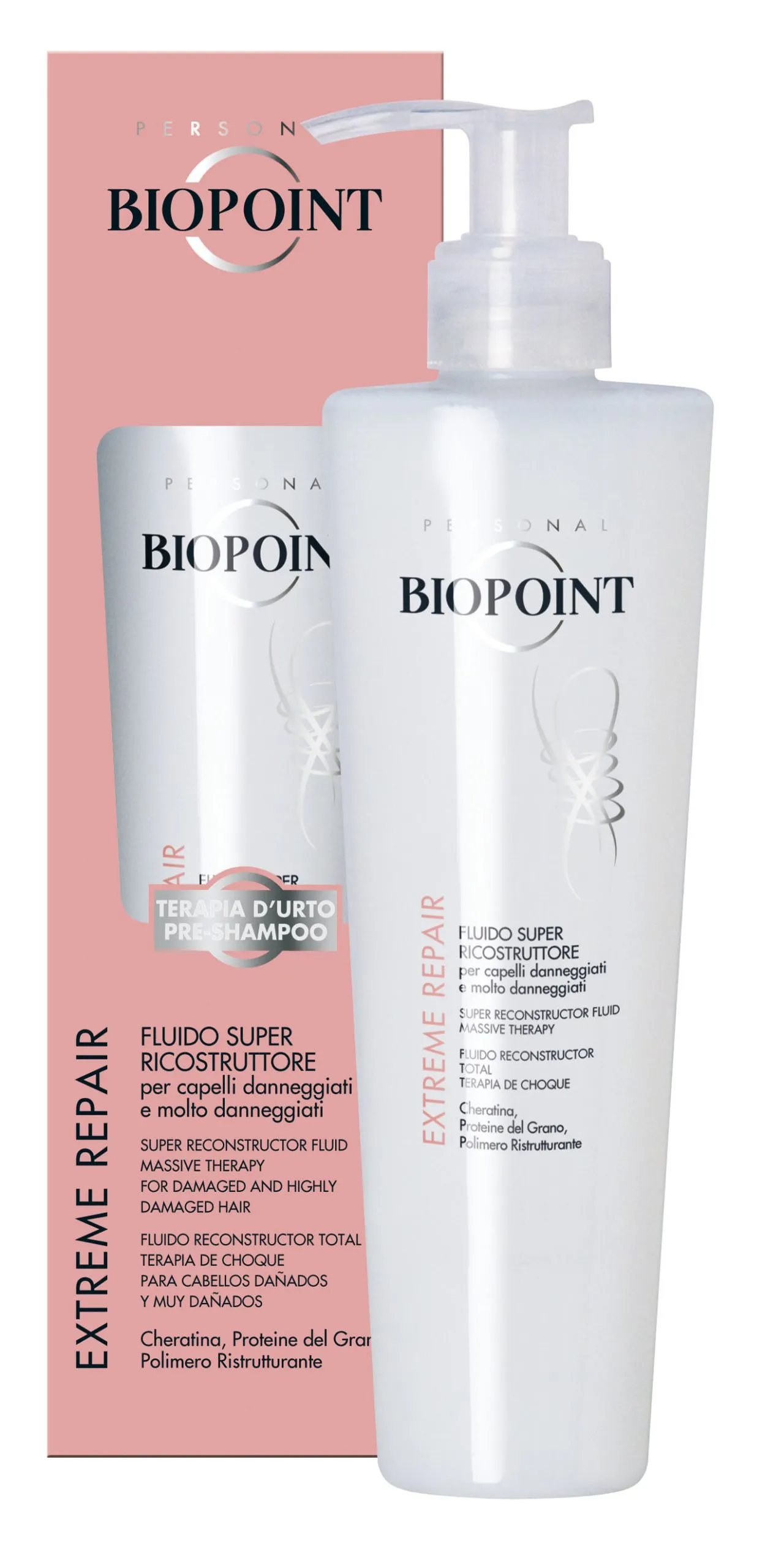 BIOPOINT EXTREME REPAIR FLUIDO SIERO RICOSTRUTTORE PRESHAMPOO 200 ML