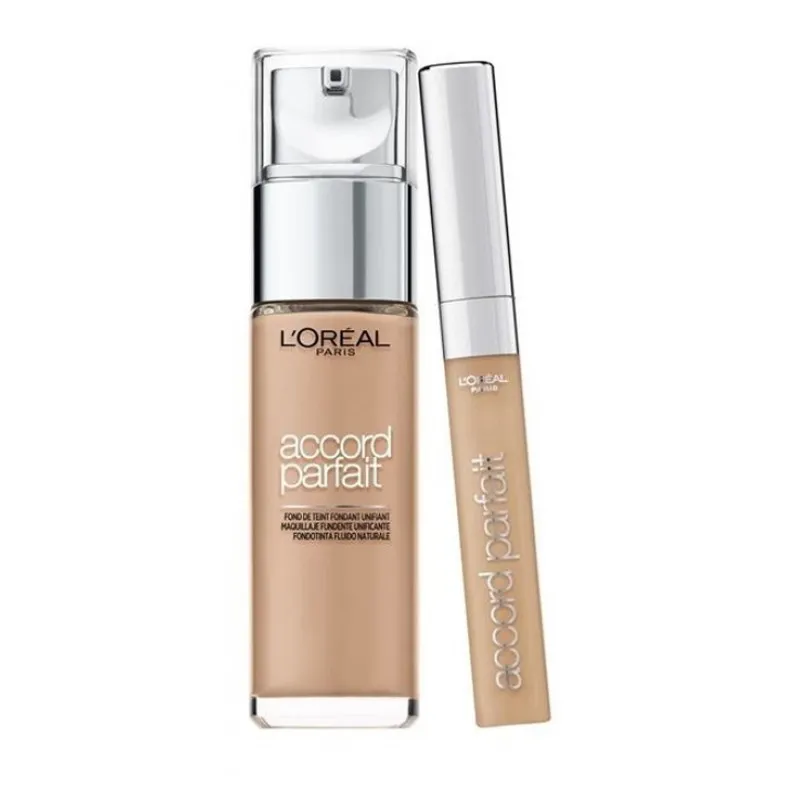 L'OREAL PARIS ACCORD PARFAIT FONDOTINTA N.2N+CORRETTORE ACCORD PARFAIT N.2N VANILLE