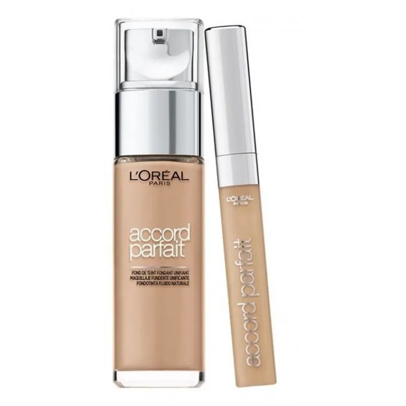 L'OREAL PARIS ACCORD PARFAIT FONDOTINTA N.2R/2C+CORRETTORE ACCORD PARFAIT N.2R/2C