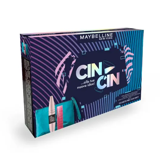 L'OREAL PARIS MAYBELLINE SET REGALO MASCARA LASH SENSATIONAL+ROSSETTO VINYL INK N.20+POCHETTE