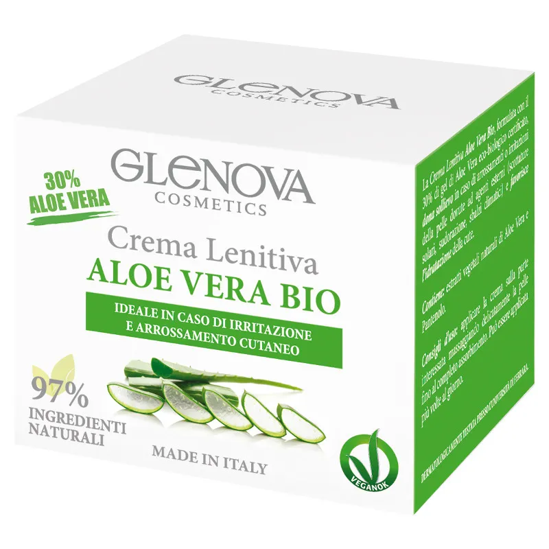 GLENOVA CREMA LENITIVA ALOE VERA BIO ANTI IRRITAZIONI E ARROSSAMENTO CUTANEO 125 ML