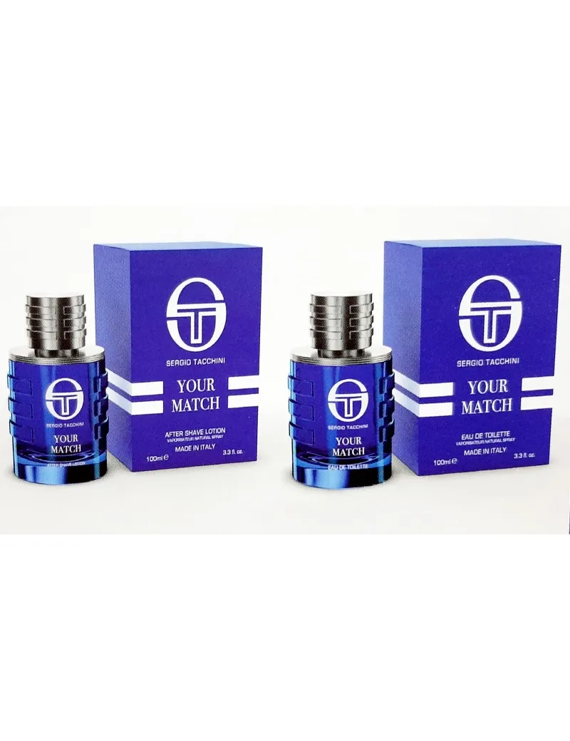 SERGIO TACCHINI YOUR MATCH SET REGALO EAU DE TOILETTE SPRAY 100 ML+AFTER SHAVE BALM
