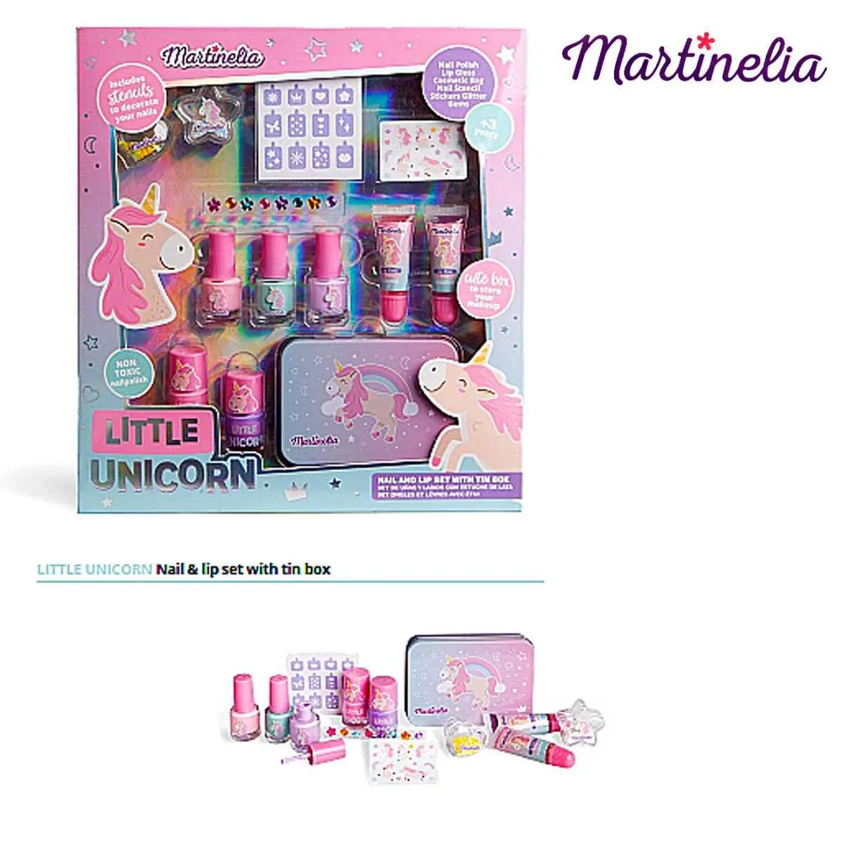 AQUARIUS MARTINELIA SET REGALO COMPLETO LITTLE UNICORN