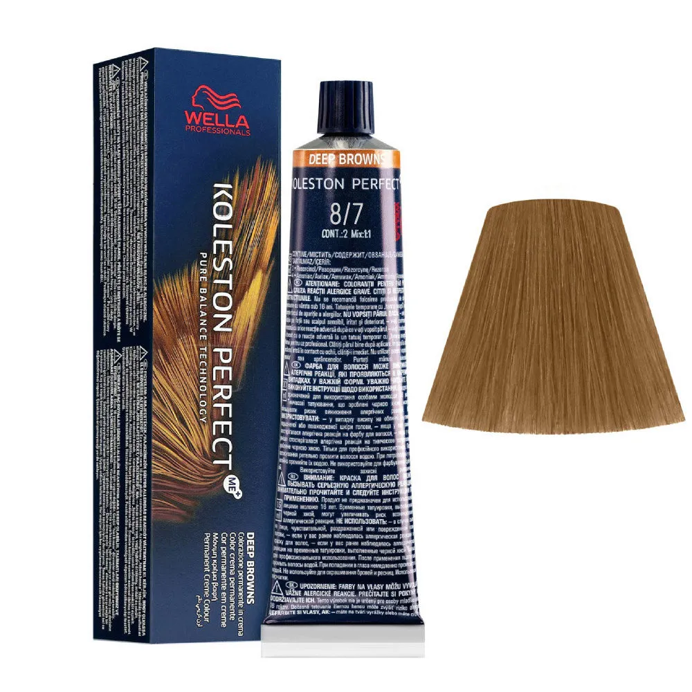 WELLA PROFESSIONALS KOLESTON PERFECT ME N.8/7 BIONDO CHIARO SABBIA 60 ML