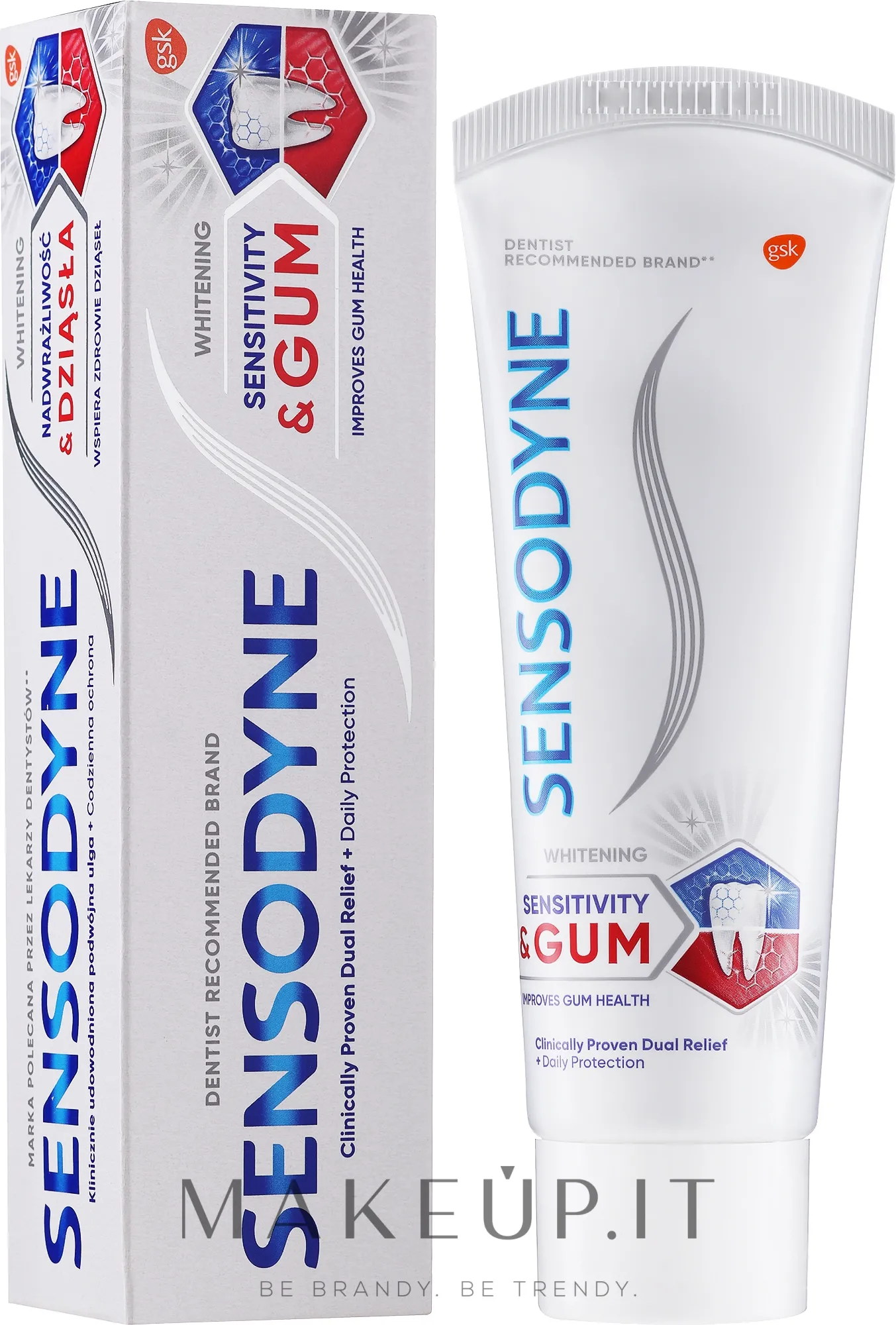 Dentifricio sbiancante per denti sensibili