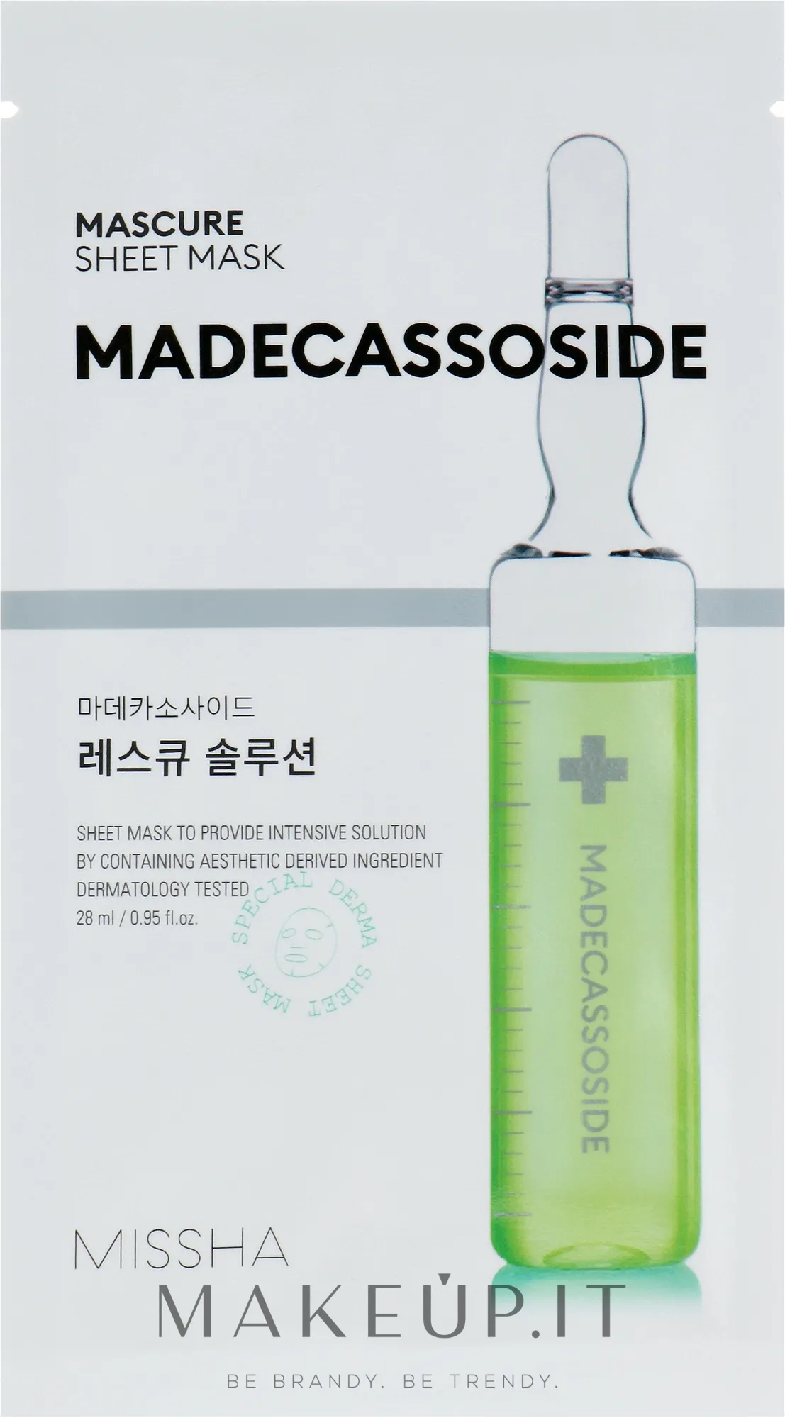 Maschera viso con madecassoside