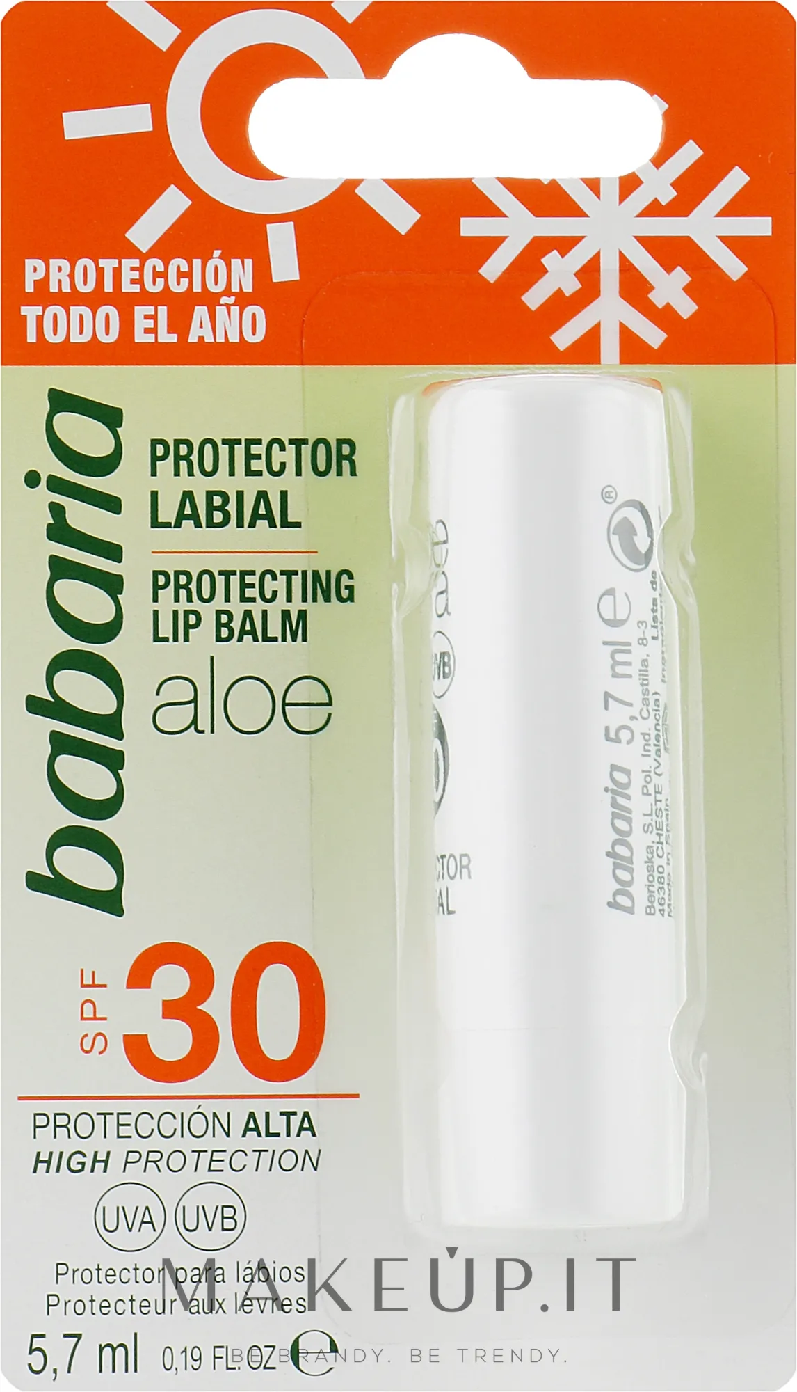 Balsamo labbra protettivo all'aloe