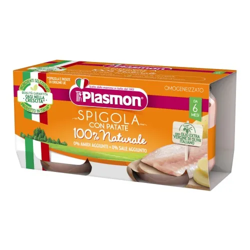 PLASMON OMOGENEIZZATO SPIGOLA BRANZINO 80 G X 2 PEZZI
