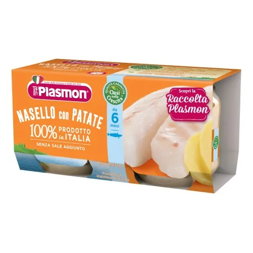 PLASMON OMOGENEIZZATO NASELLO PATATE 80 G X 2 PEZZI
