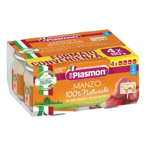 PLASMON OMOGENEIZZATO MANZO 4 X 80 G