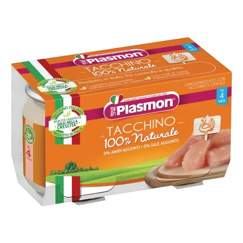 PLASMON OMOGENEIZZATO TACCHINO 120 G X 2 PEZZI