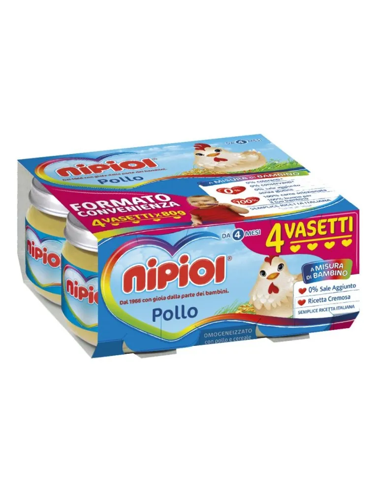NIPIOL OMOG POLLO 4X80G