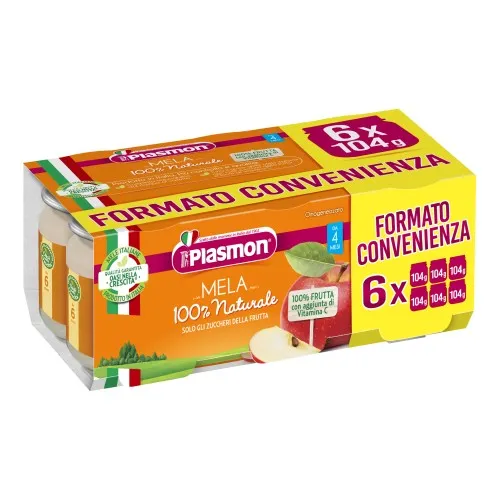 PLASMON OMOGENEIZZATO MELA 6 X 104 G