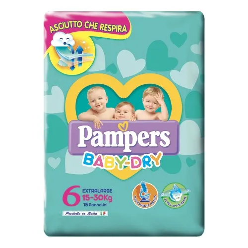 PANNOLINI PER BAMBINI PAMPERS BABY DRY DOWNCOUNT NO FLASH MAXI 19 PEZZI