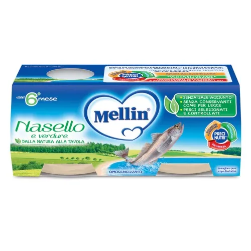 MELLIN OMOGENEIZZATO NASELLO 2 X 80 G