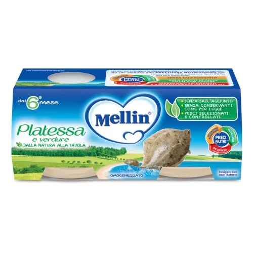 MELLIN OMOGENEIZZATO PLATESSA 2X80 G