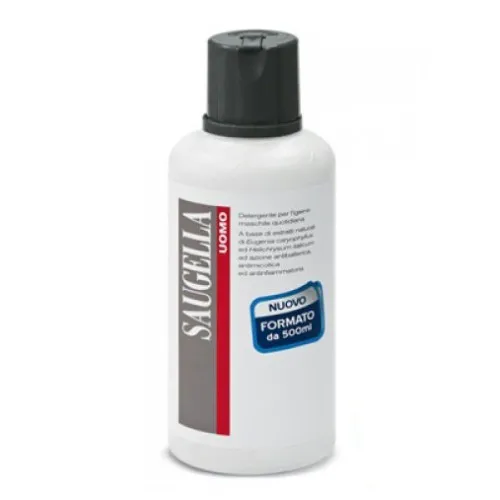 Saugella uomo detergente intimo e corpo - Ideale per l'igiene quotidiana maschile - Flacone 500 ml