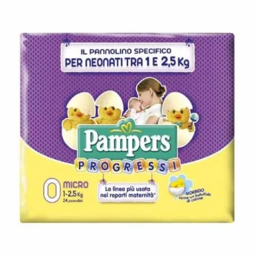 PAMPERS MICRO PANNOLINI PER BAMBINI 24 PEZZI