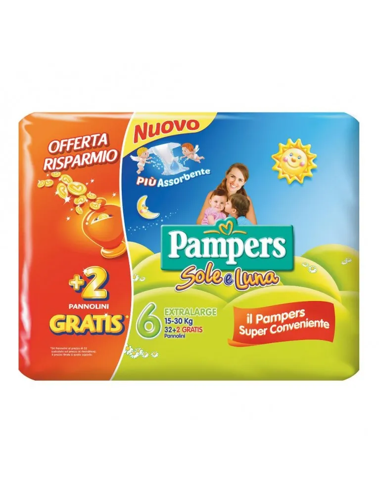 PAMPERS SOLELUNA XL 32+2