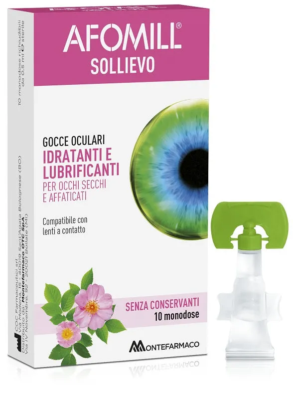 AFOMILL SOLLIEVO GOCCE OCULARI OCCHI 10 FIALE DA 0,5 ML