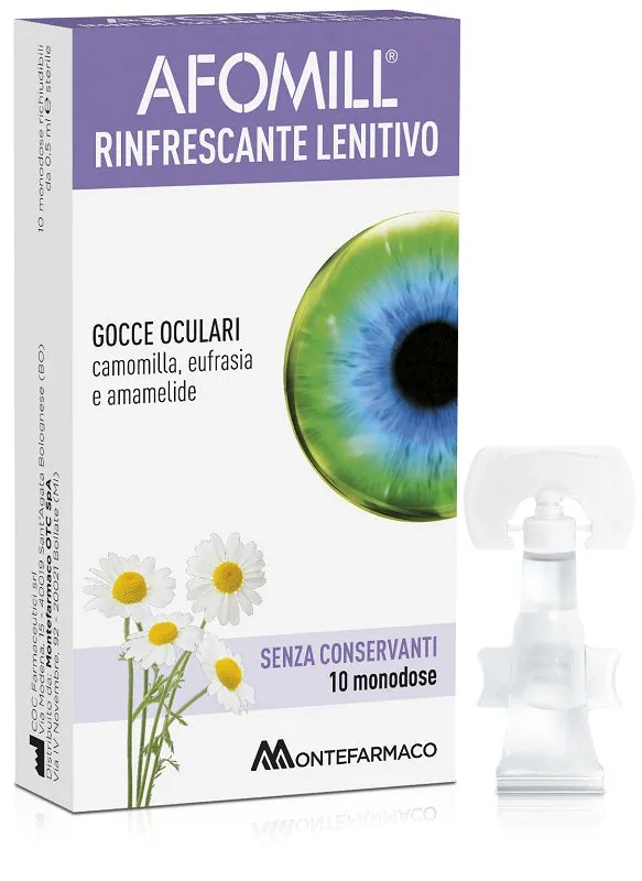 AFOMILL RINFRESCANTE SENZA CONSERVANTI 10 FIALE DA 0,5 ML