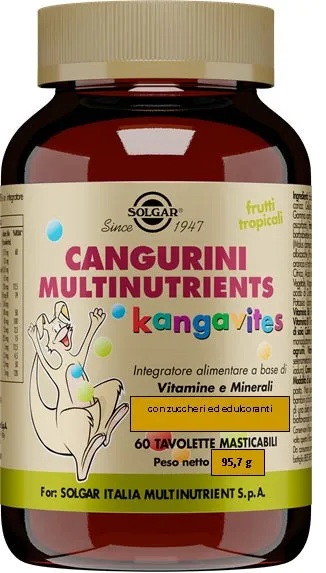 CANGURINI MULTINUTRIENTS FRUTTI TROPICALI 60 TAVOLETTE